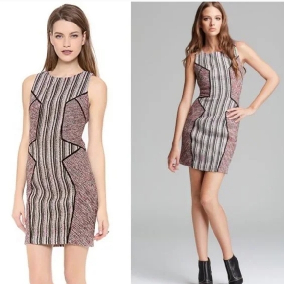 Rebecca Minkoff Tweed Shimmer Dress Size 6 - Picture 1 of 16